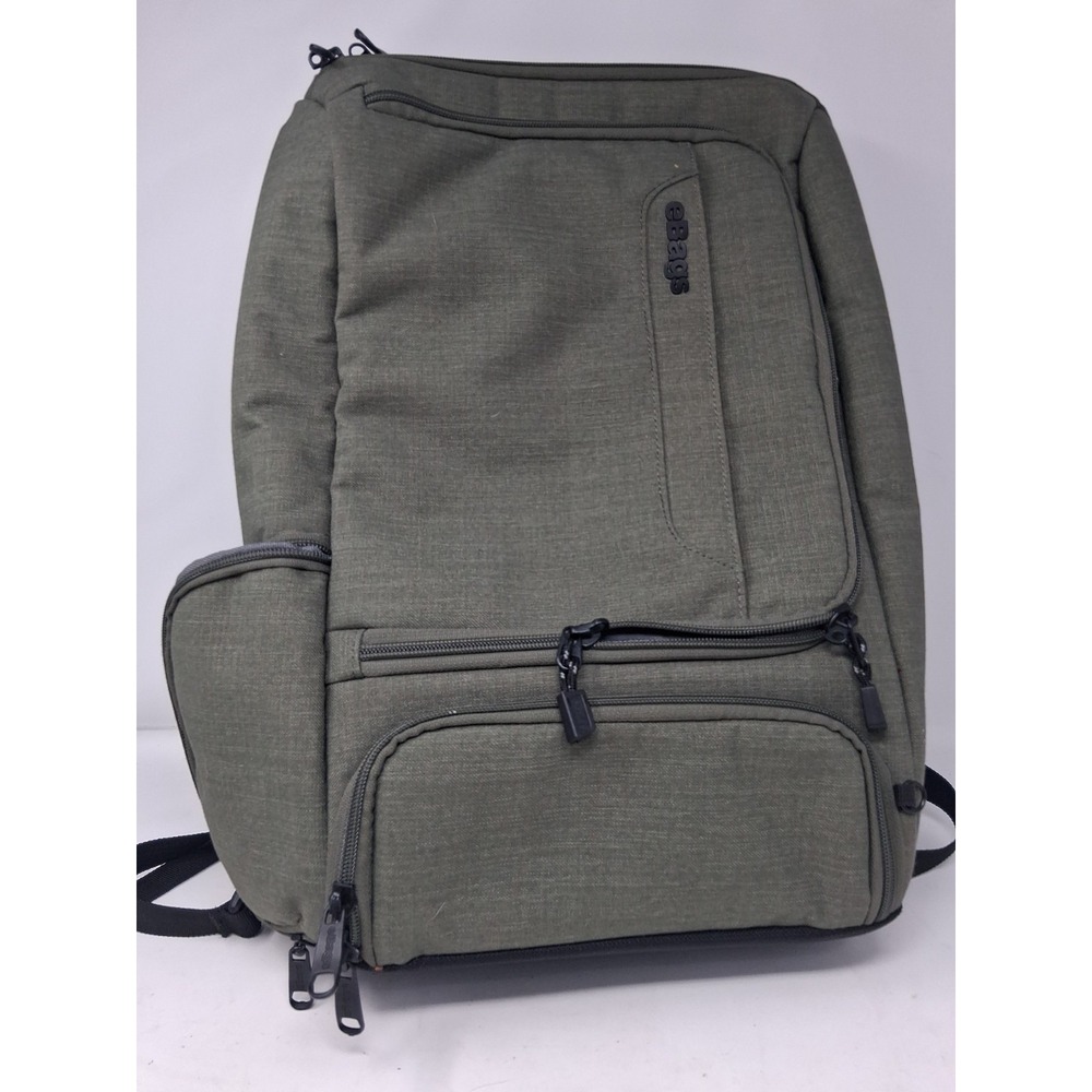 eBags Professional Slim junior Laptop Backpack Green Orange Interior. U